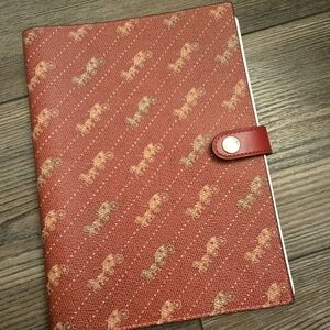 Coach Red and Gold Snap Closure